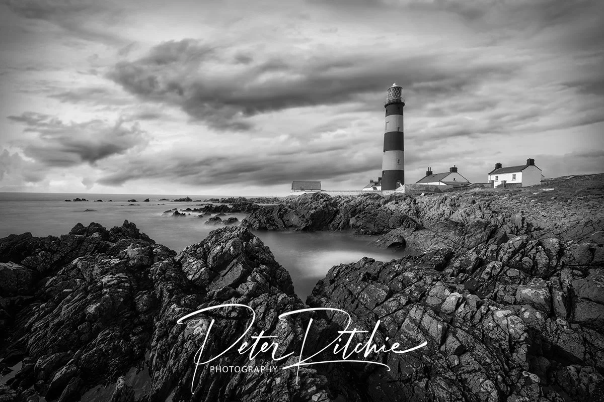 St John's Point Lighthouse, Killough - Black and White