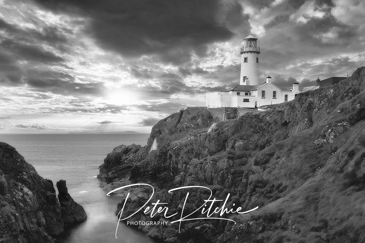 Fanad Head Lighthouse, Donegal - Black and White