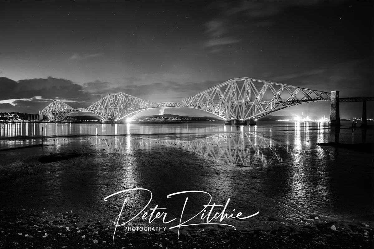 Forth Rail Bridge, Queensferry - Black and White