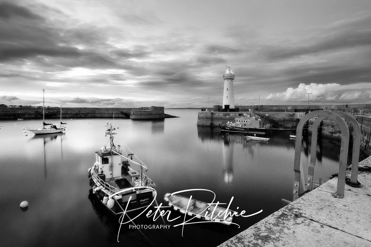 Donaghadee Harbour - Black and White