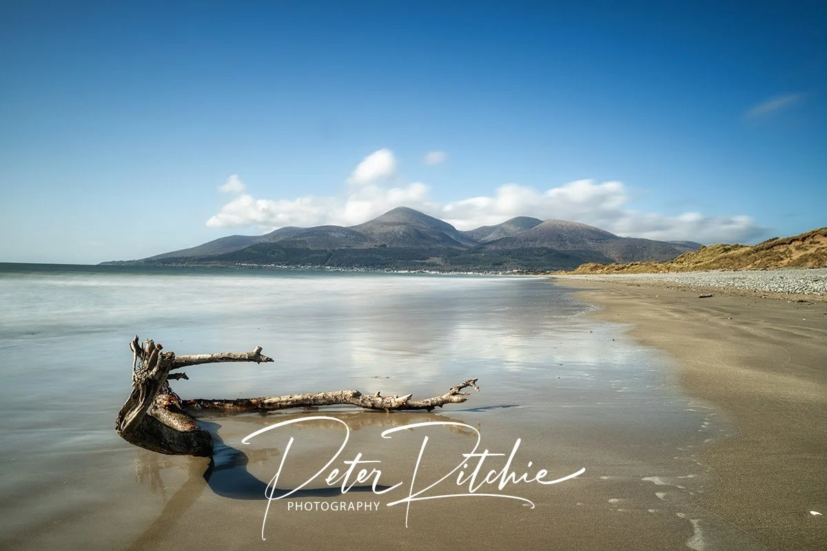Mourne Mountains from Murlough Beach, County Down - Colour