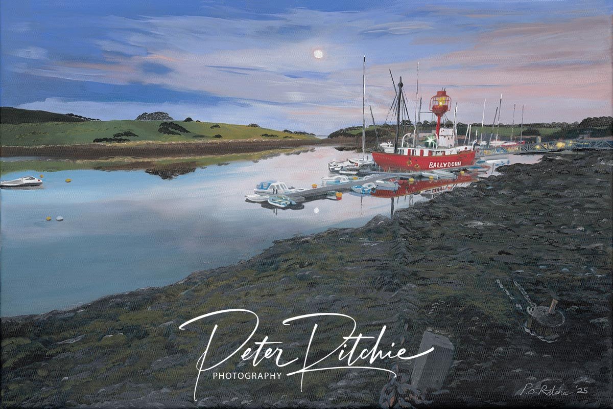 Lightship, Killinchy - Limited Edition Fine Art Reproduction Print of Acrylic on Canvas Painting by Peter Ritchie