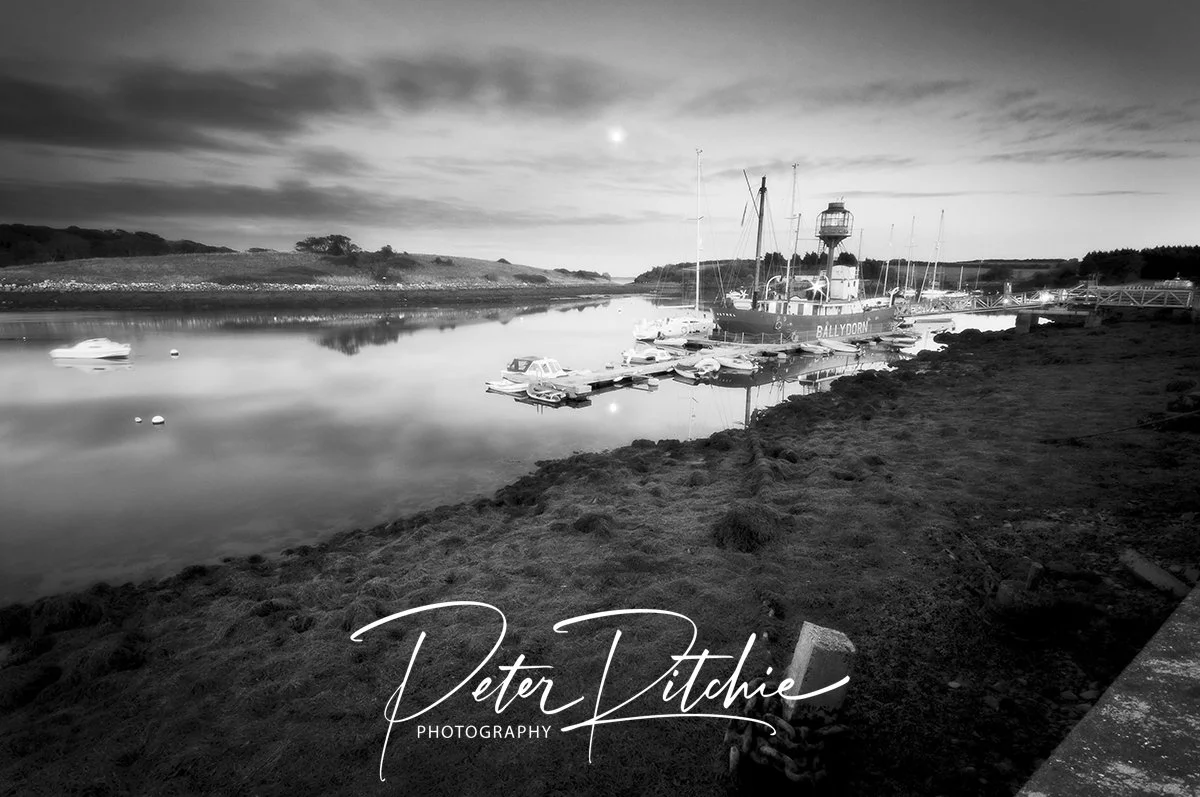 Lightship, Killinchy - Black and White