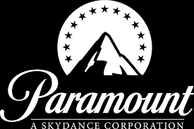Black and white Paramount logo with a mountain and stars