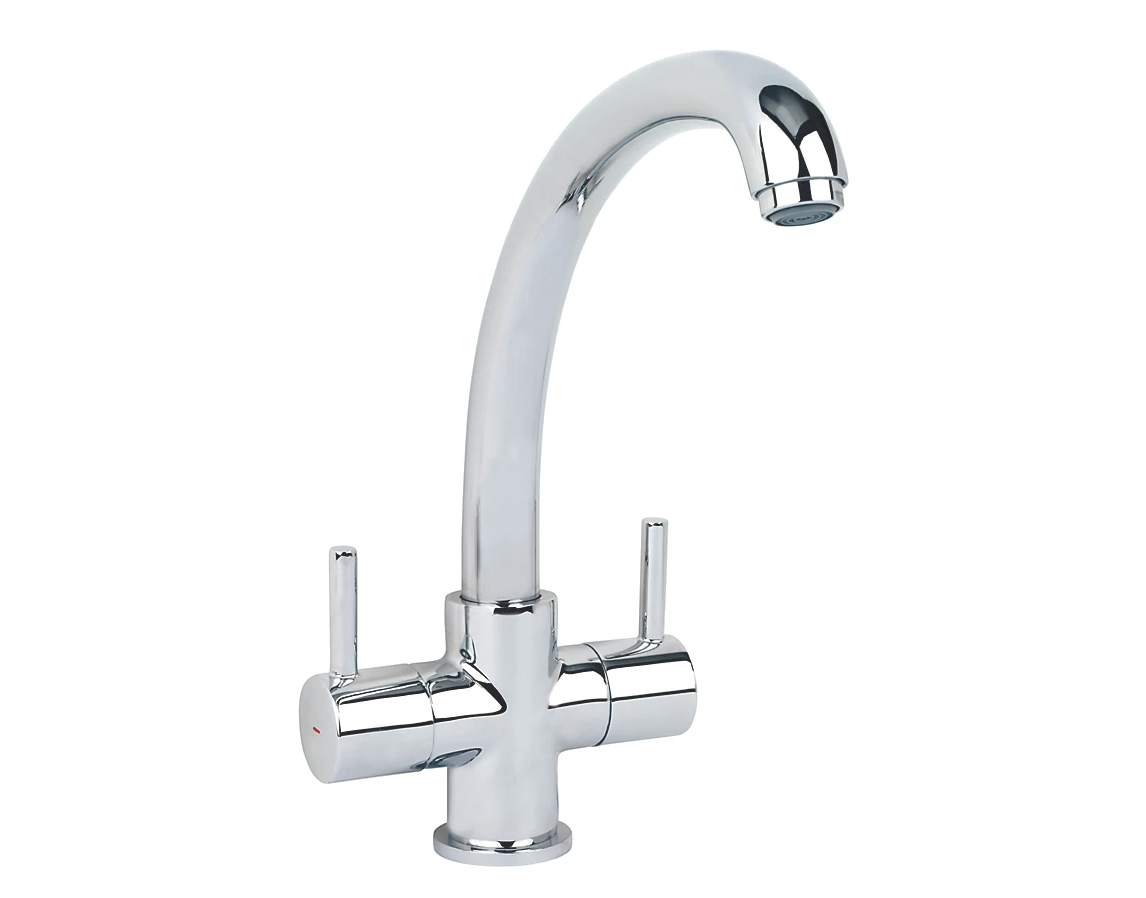 Dual-Lever Mono Mixer Kitchen Tap Chrome
