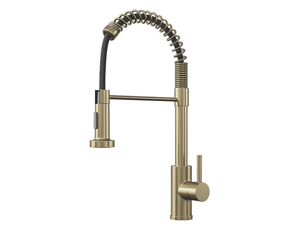 ETAL Contra Pull-Out Kitchen Mixer Tap Brushed Brass