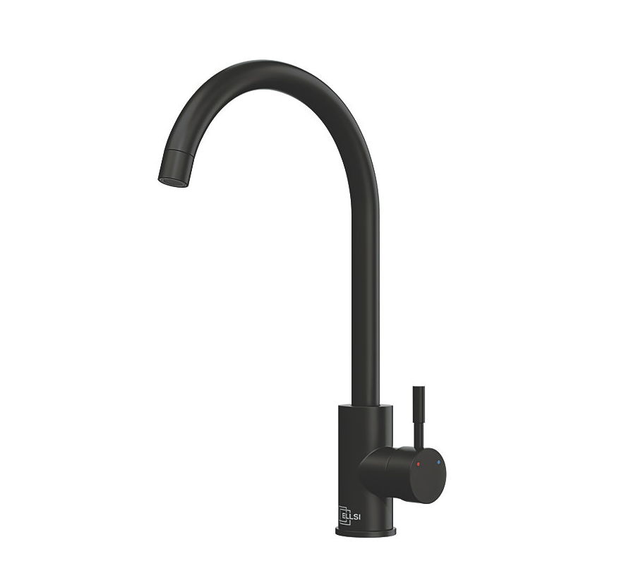 ETAL Tivoli Single Lever Kitchen Mixer Tap Matt Black Finish
