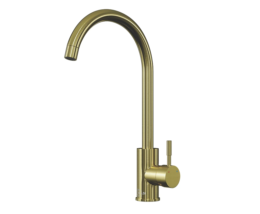 ETAL Holly Single Lever Kitchen Mixer Tap Brushed Gold