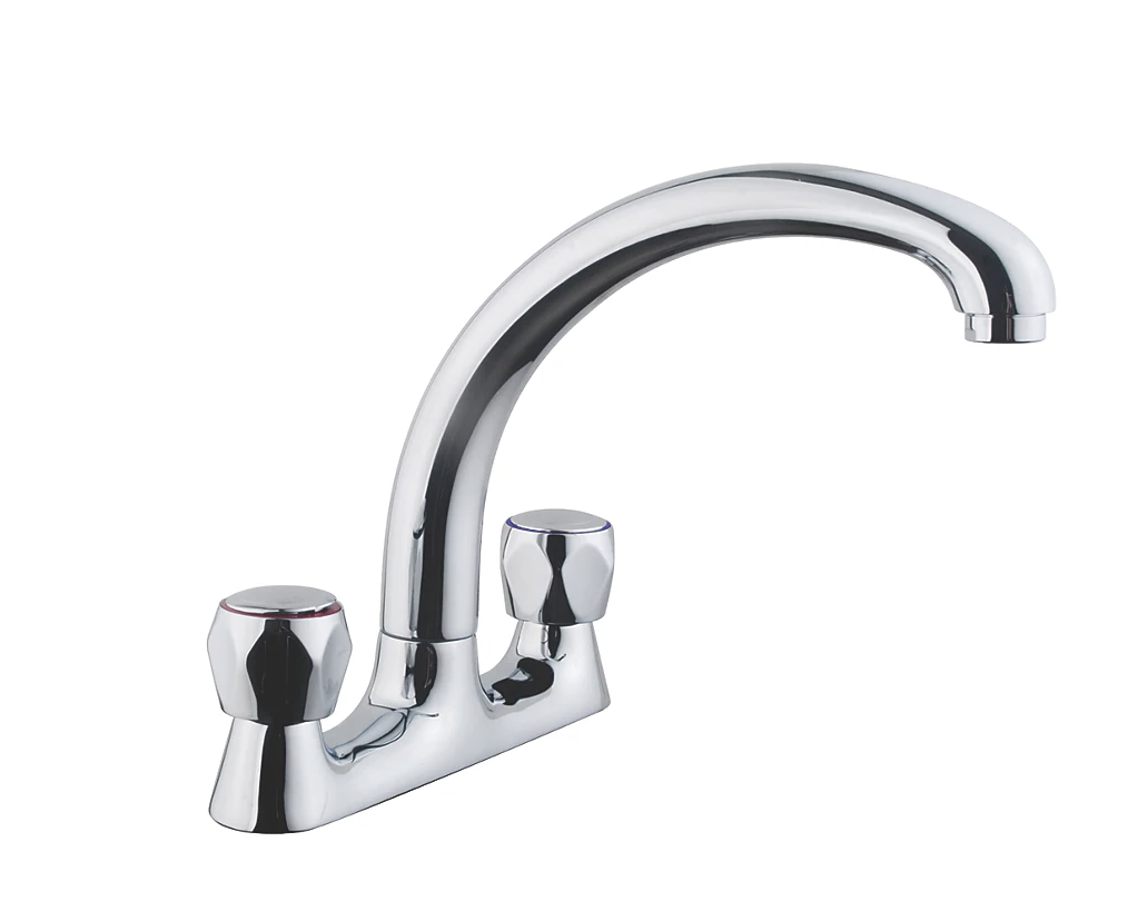 Deck Mounted Sink Mixer Kitchen Tap Chrome