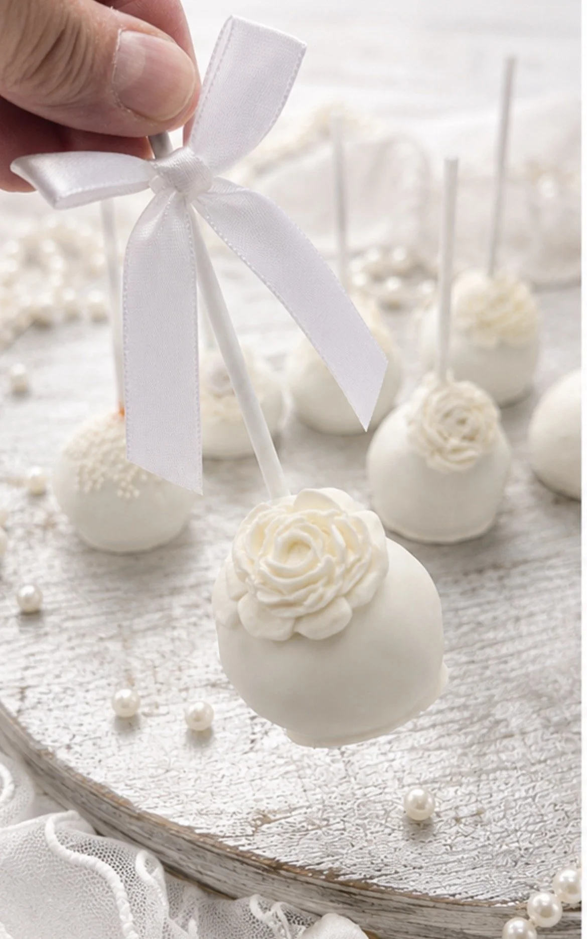 Wedding Cake Pops, Bridal Shower Cake Pops