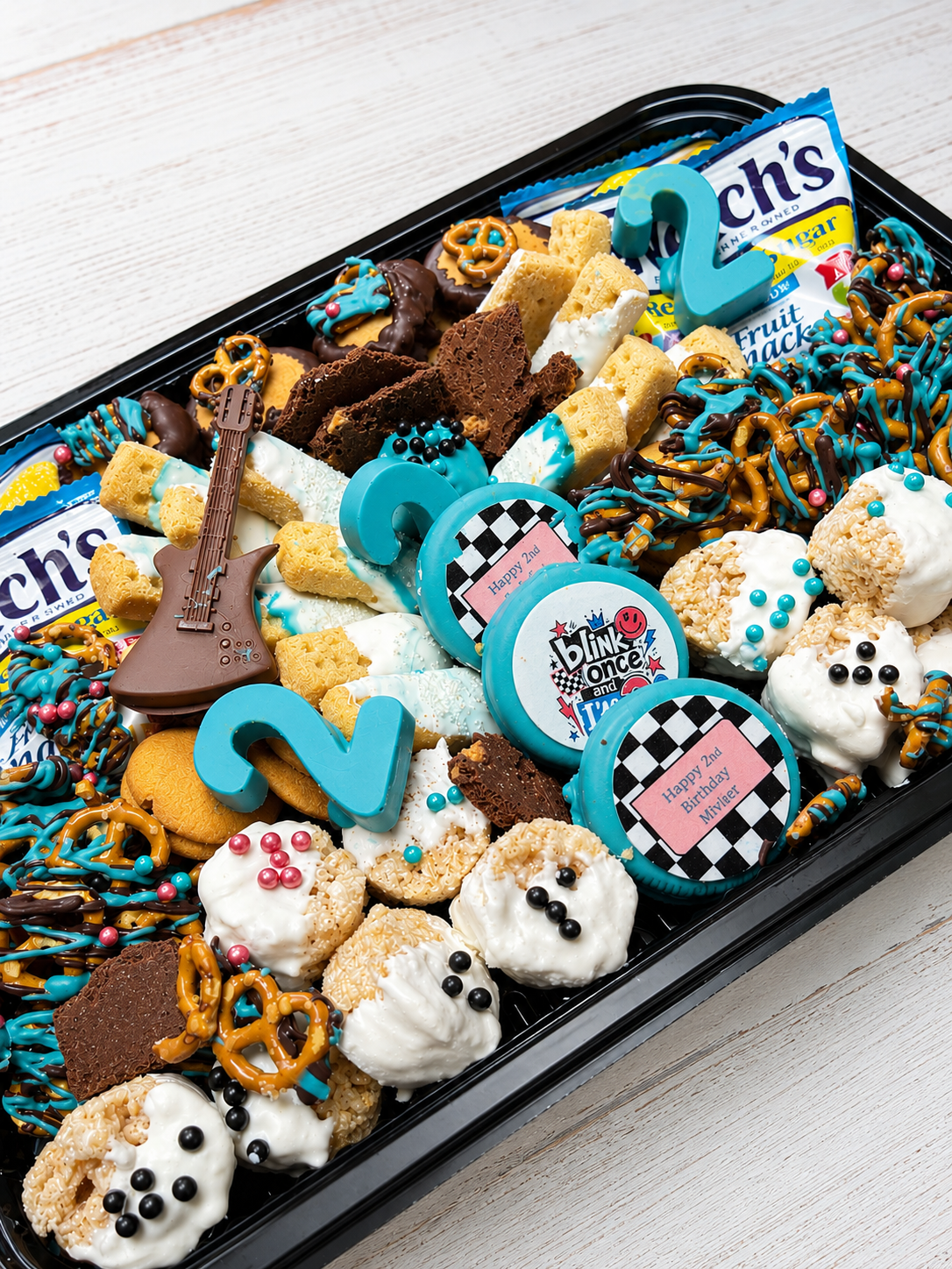 birthday party chocolate platter