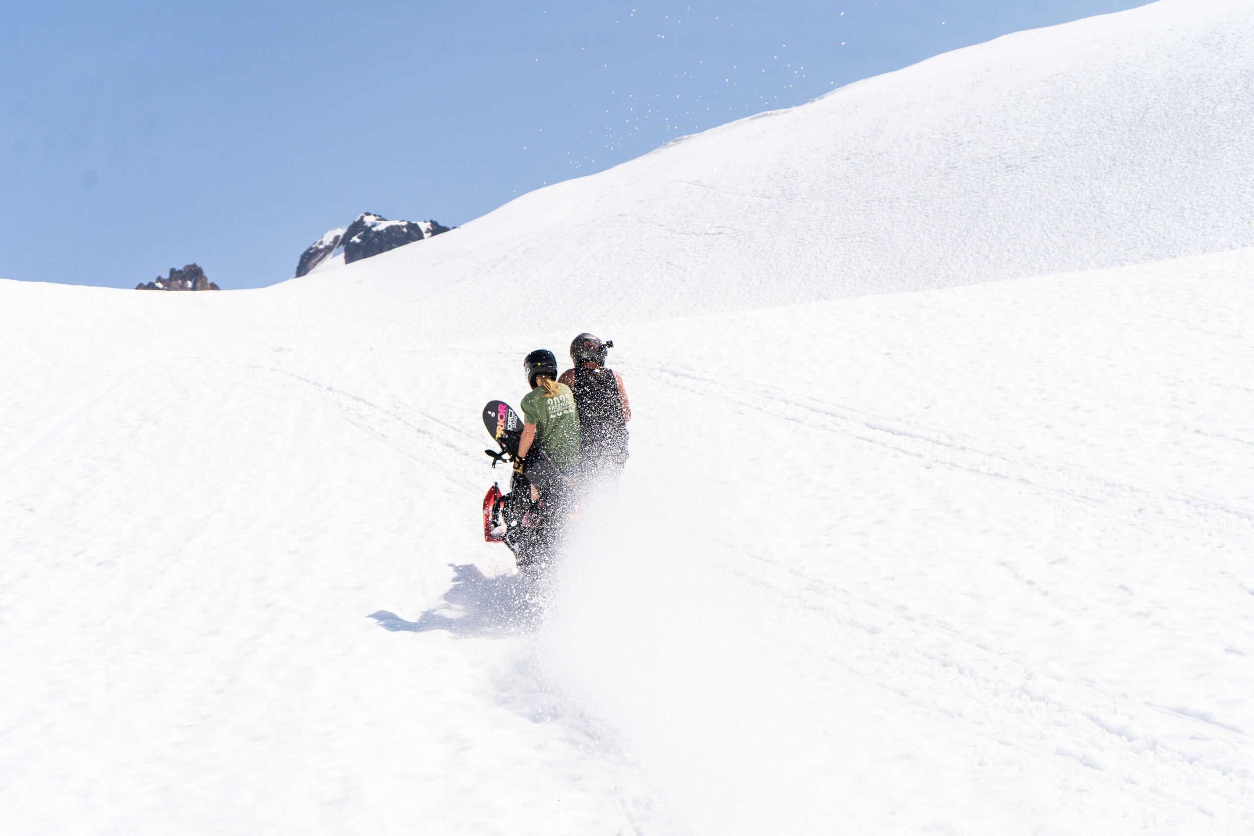 snowmobiling up brohm ridge