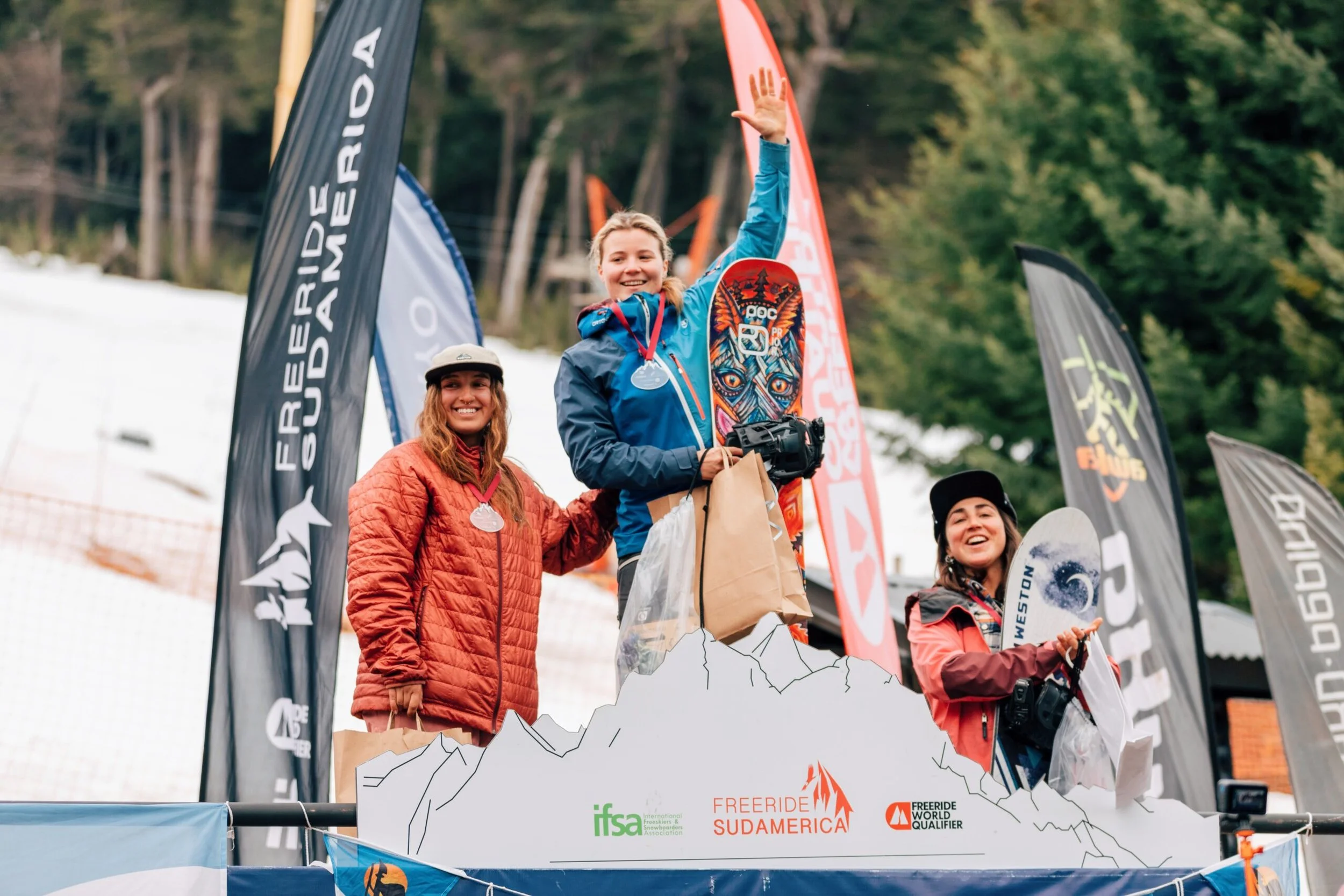 Alenka Mali winning a freeride event