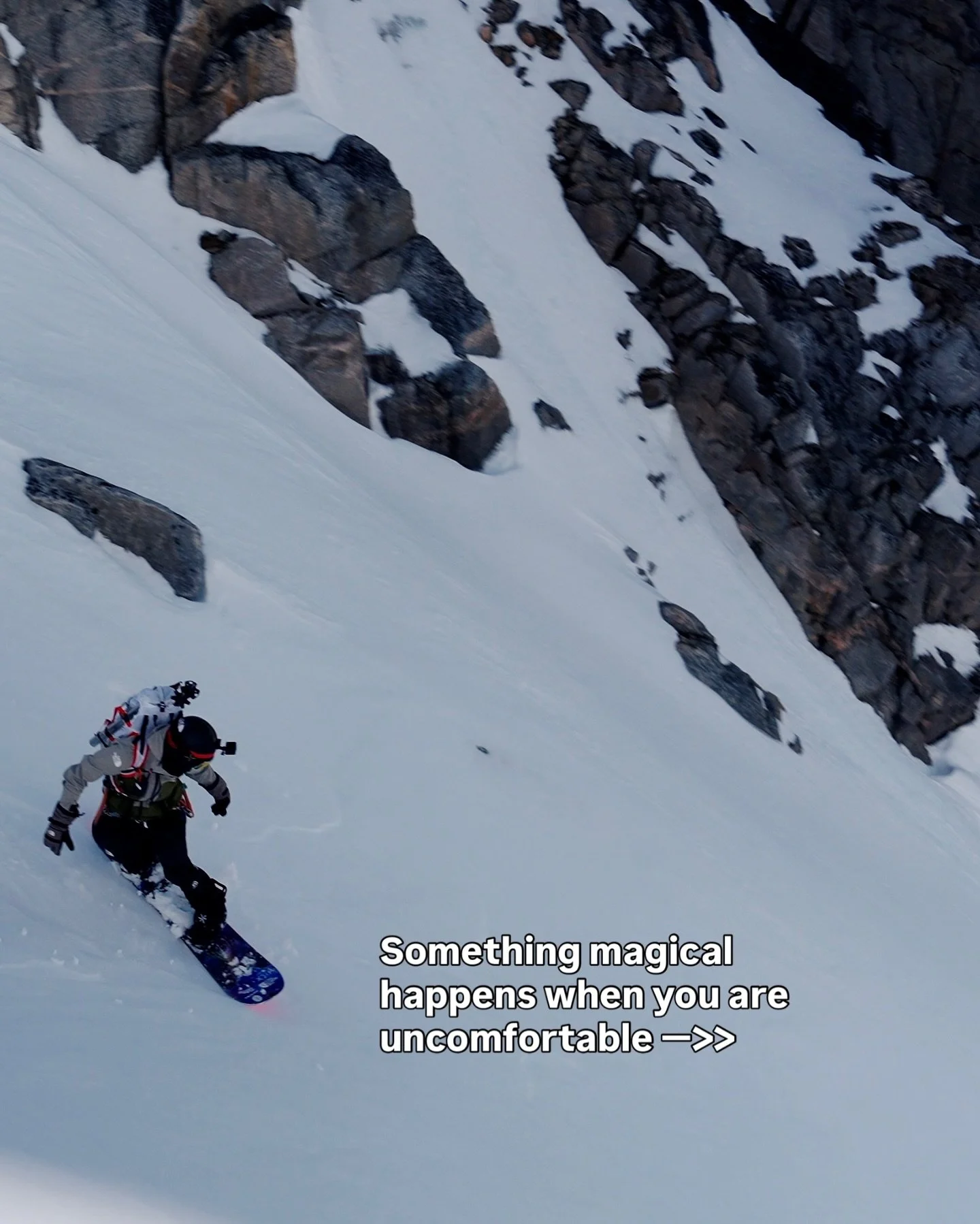 Something magical happens when you are uncomfortable. When you are in the elements, when you feel scared, cold and alone. Your body breaks down, and you have the ability to rebuild it. Your mind breaks down and you have a chance to rebuild it. In dis