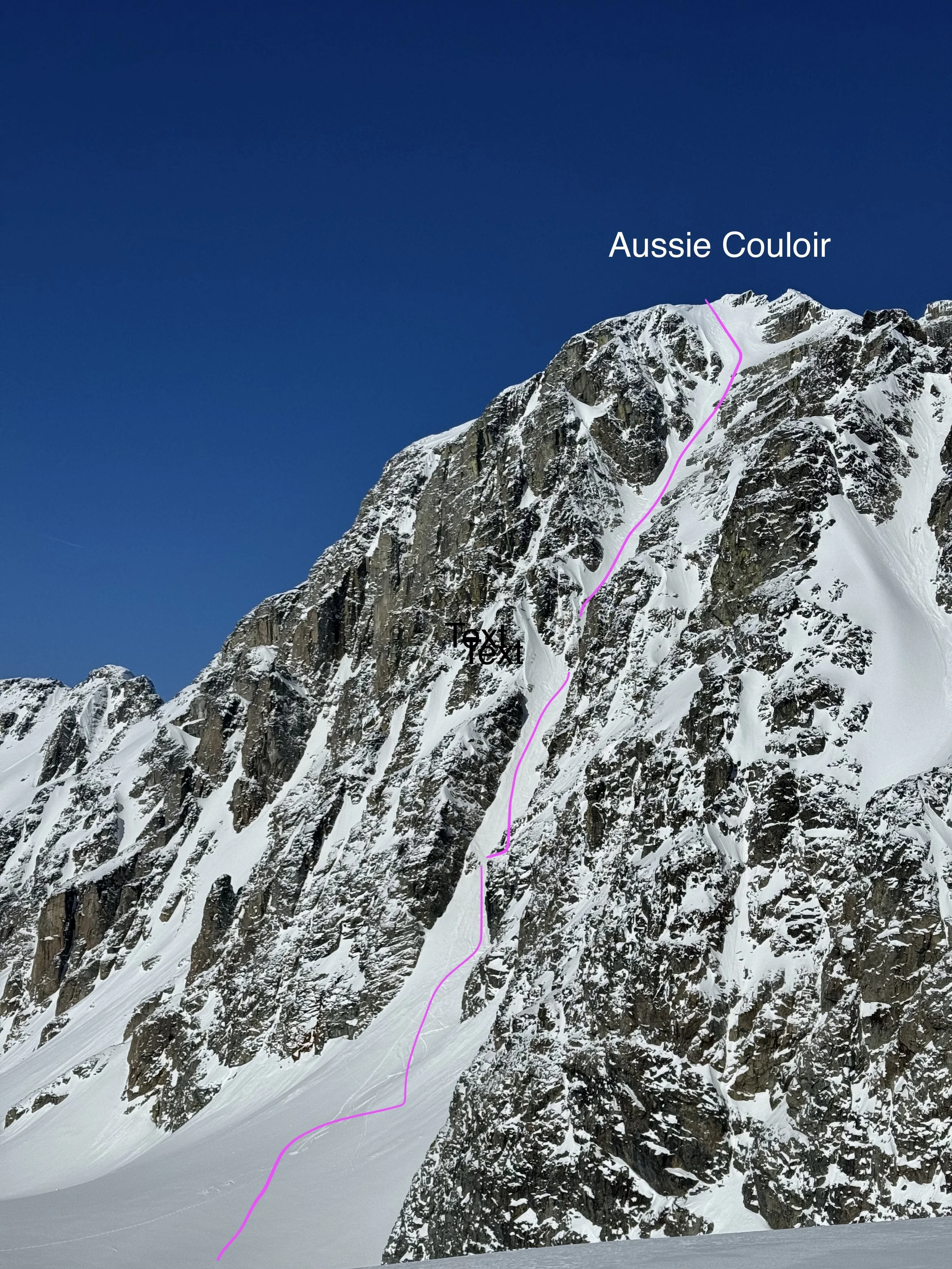 Aussie Couloir on Mt. Joffre