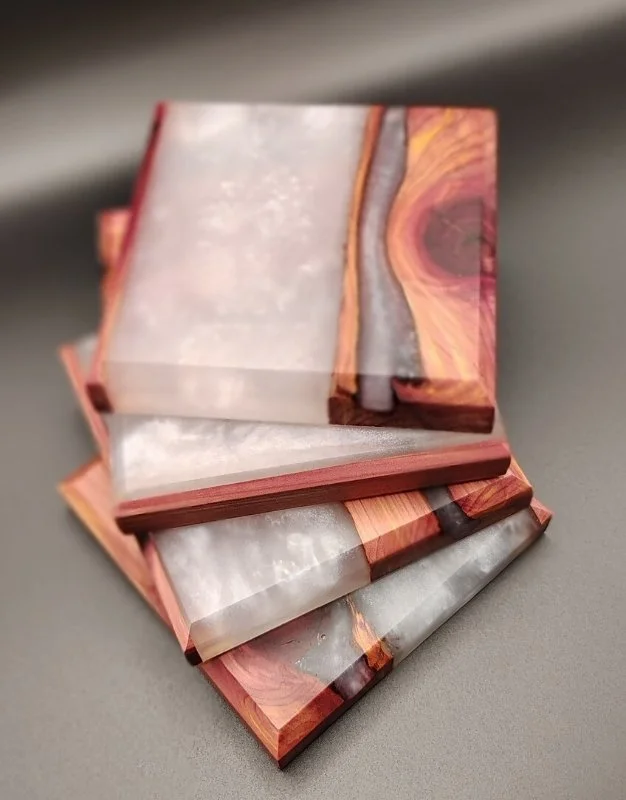 Cedar Resin Coasters