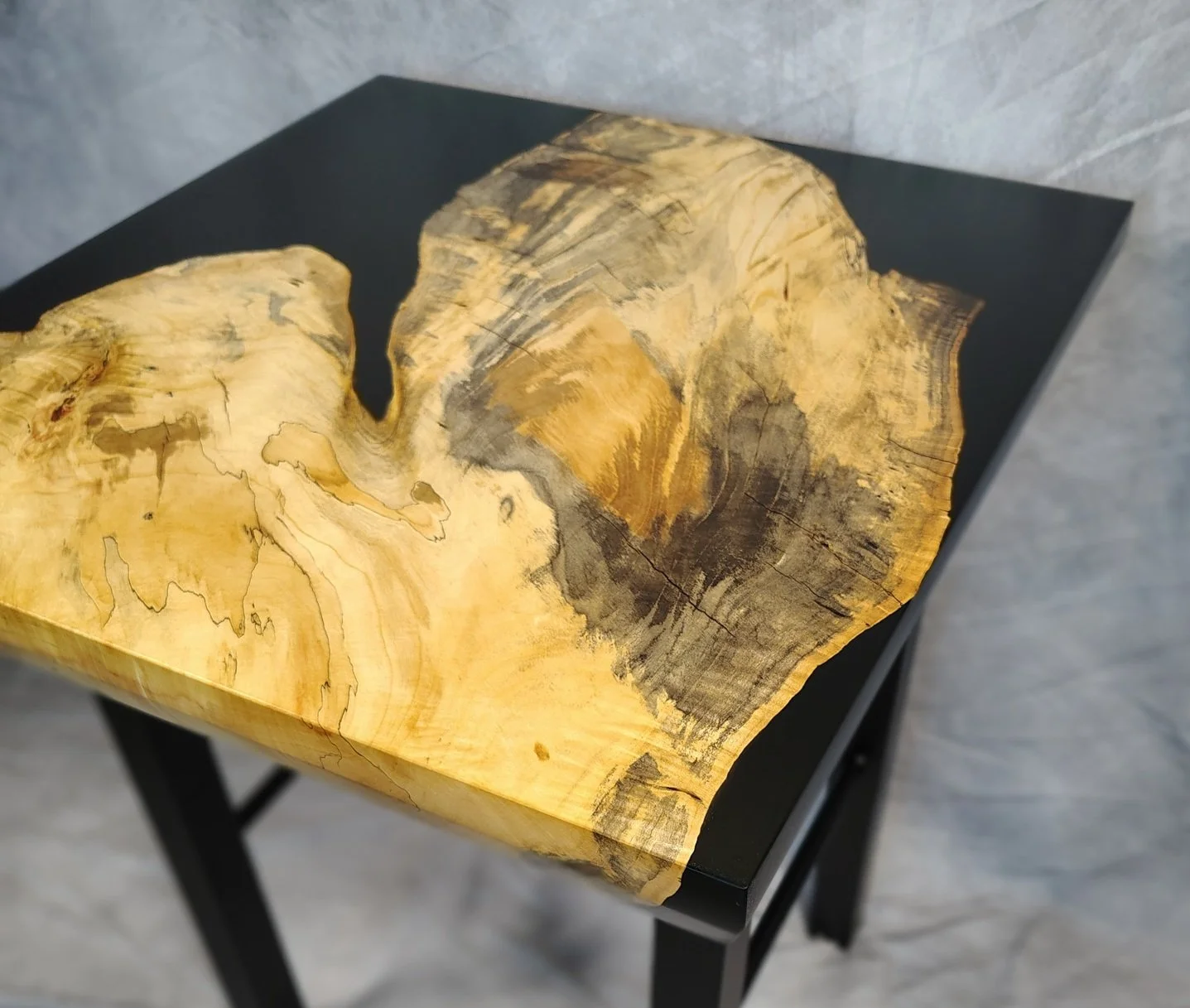 Spalted Maple Live Edge Side Table