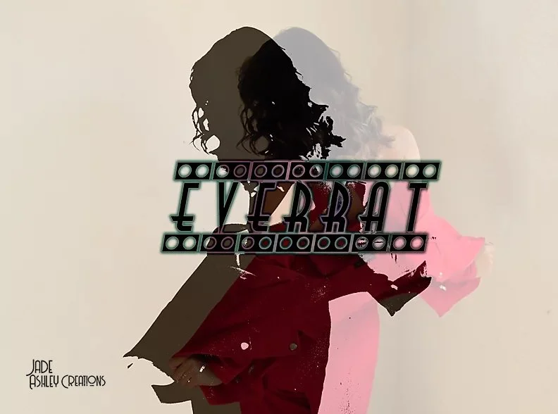 Silhouette of a woman with curly hair, overlapping pink and black colors, with the word 'EVERY' in stylized letters. Title and artist information at the bottom left corner.