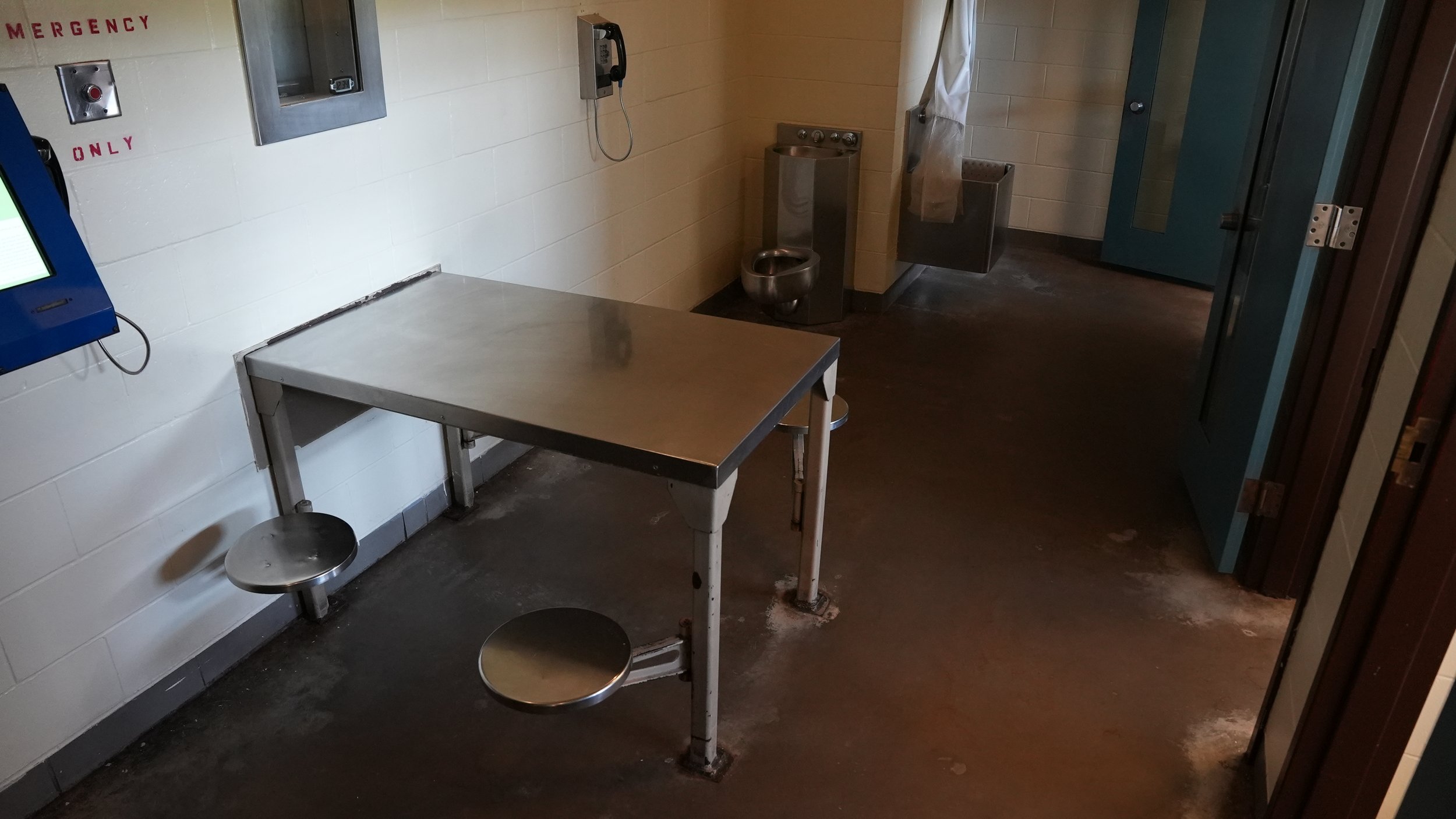 Modern facilities have a lot more space in the dayroom. 
