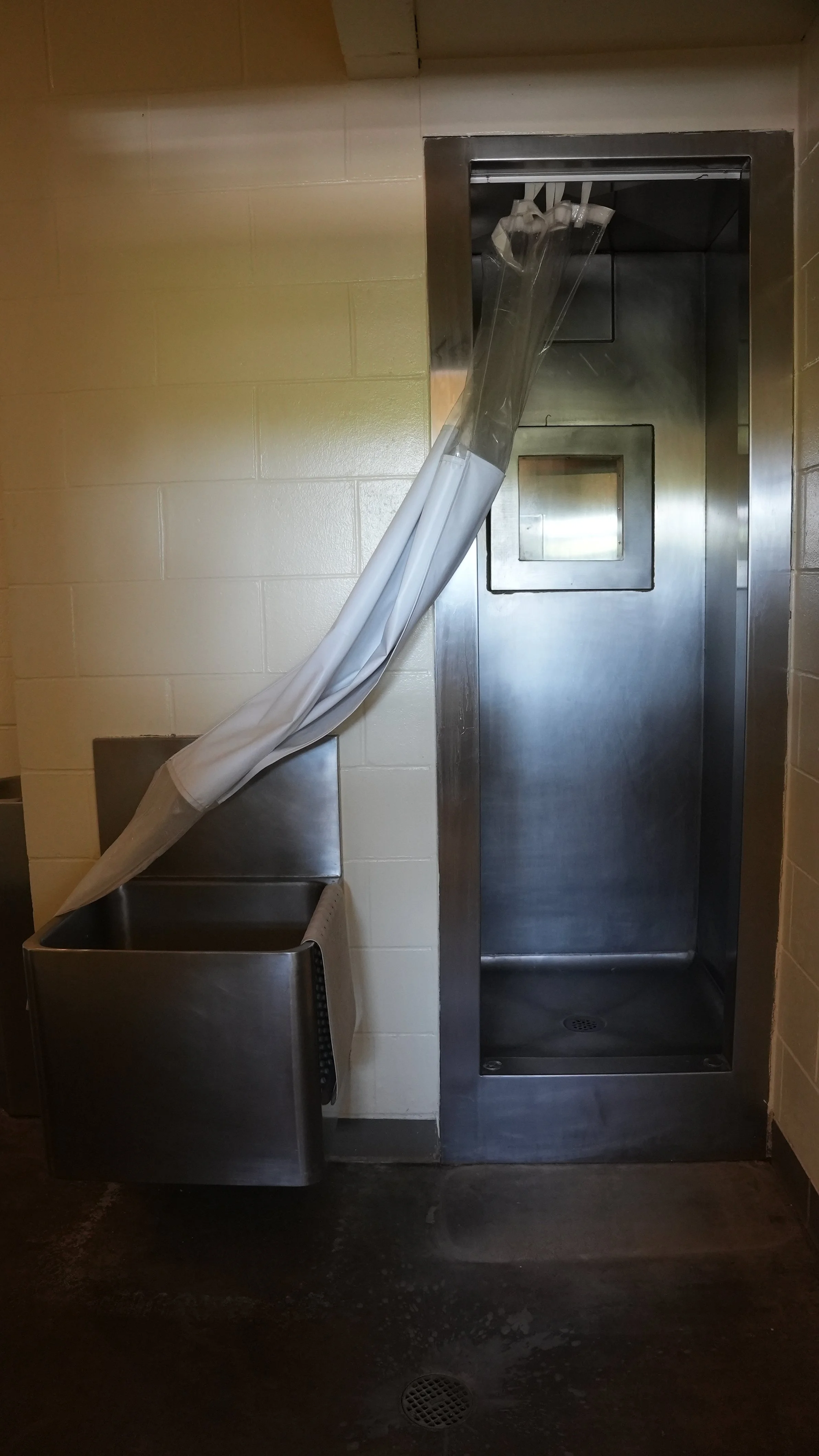 There is only one shower in eight of the nine cell blocks. 