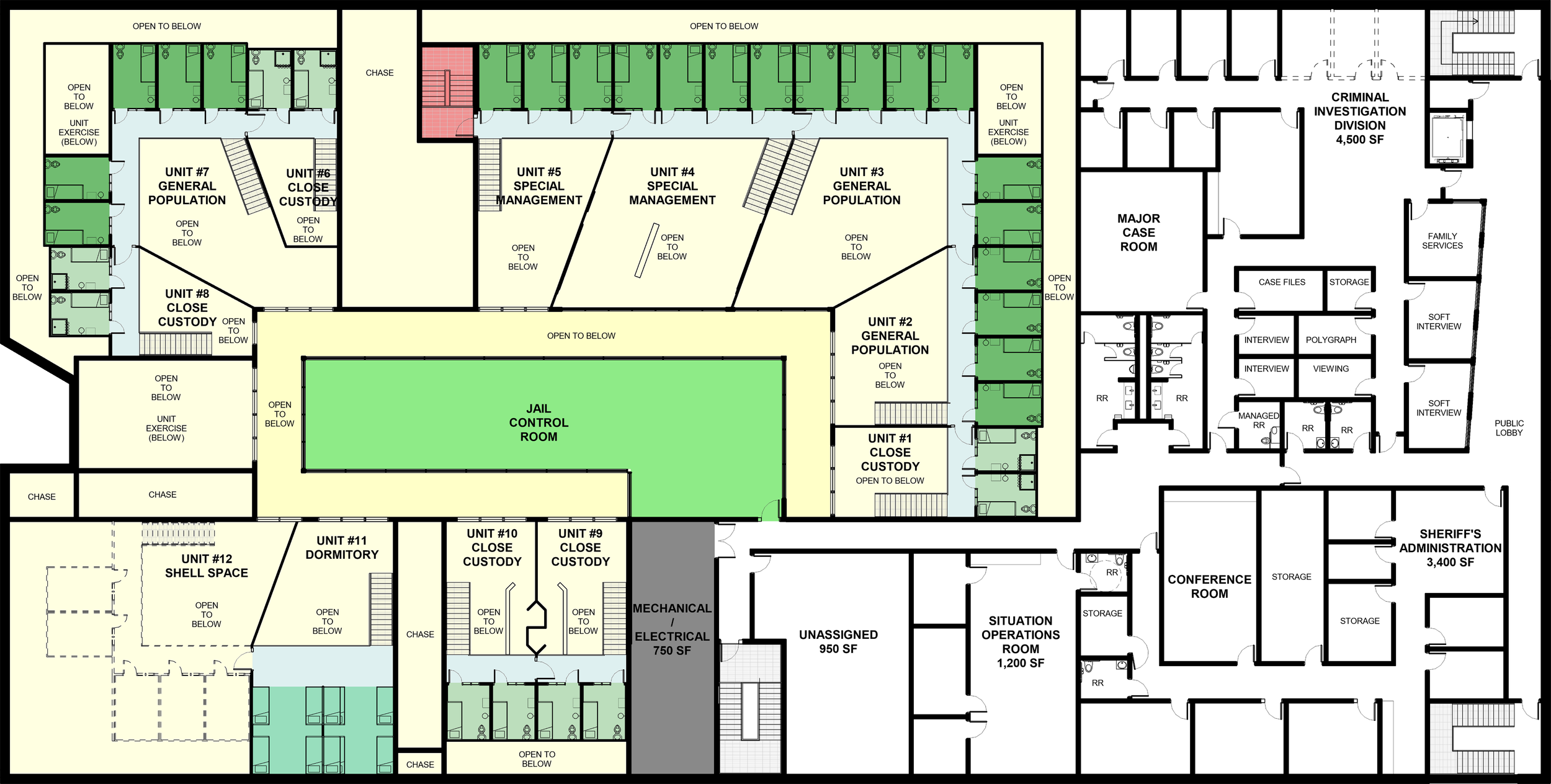 Jail facility - second floor (in development)