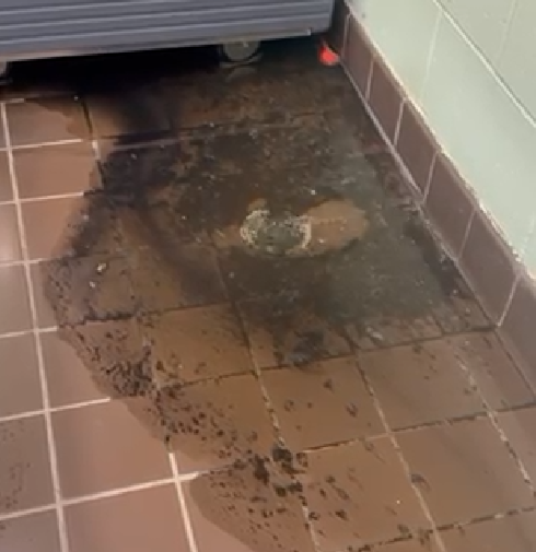 Sewer backups often leak into the jail and onto the first floor. 