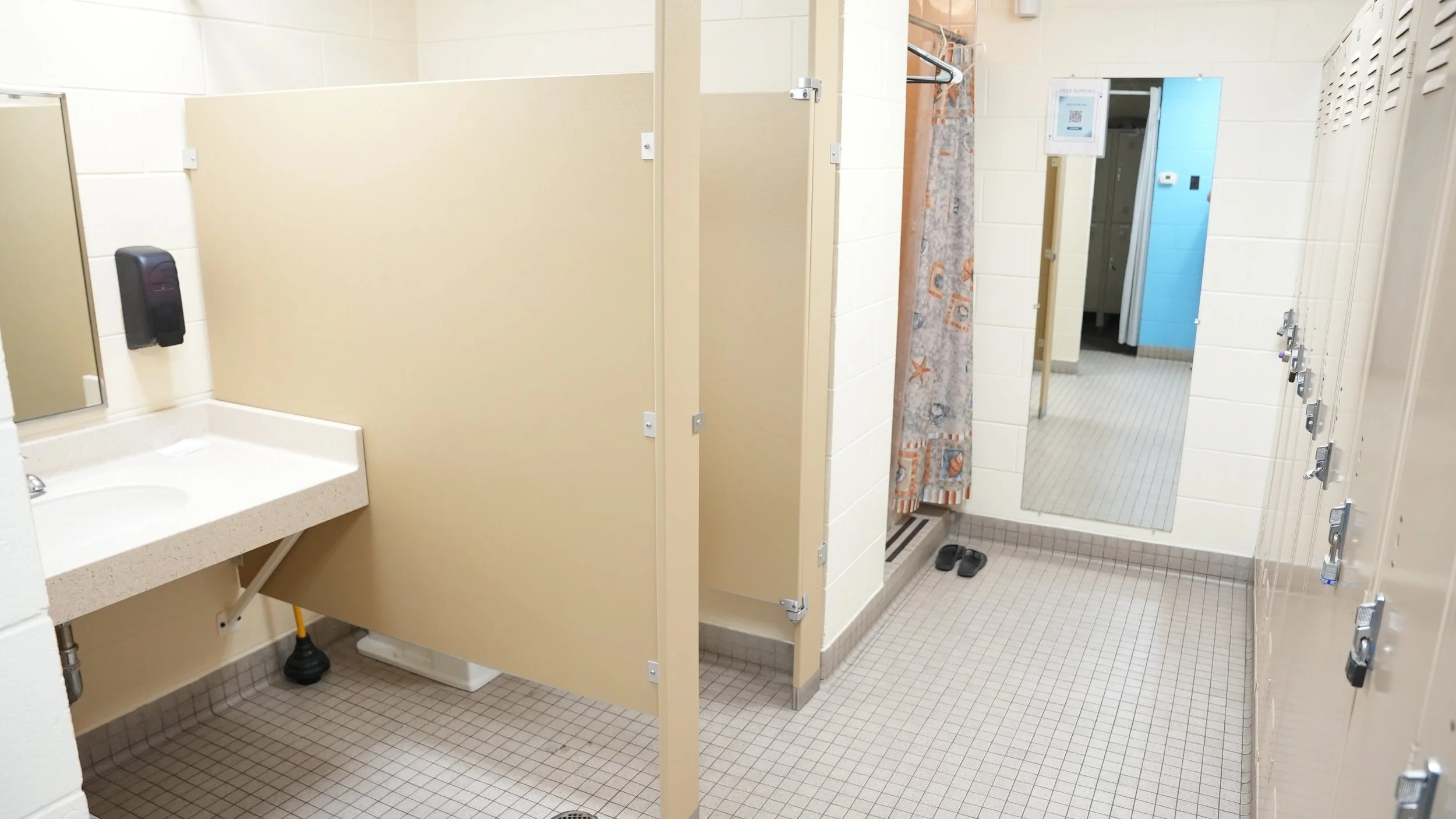 The current facility has only one single-stall women's bathroom on the first floor for a staff of 29 women.