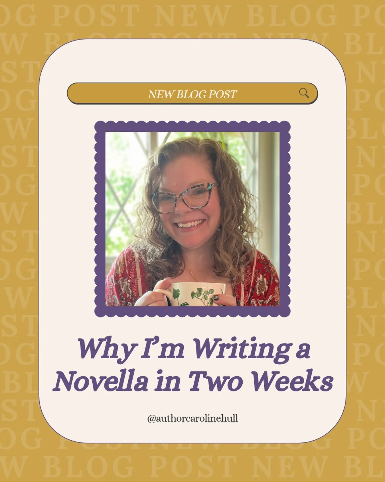 My writing process is a bit like a bull in a china shop. I come in with the idea pouring out of me, and I can&rsquo;t be satisfied until it&rsquo;s on the page. 

So when the idea for this Novella came to me, I had to get it out. 

I can&rsquo;t wait