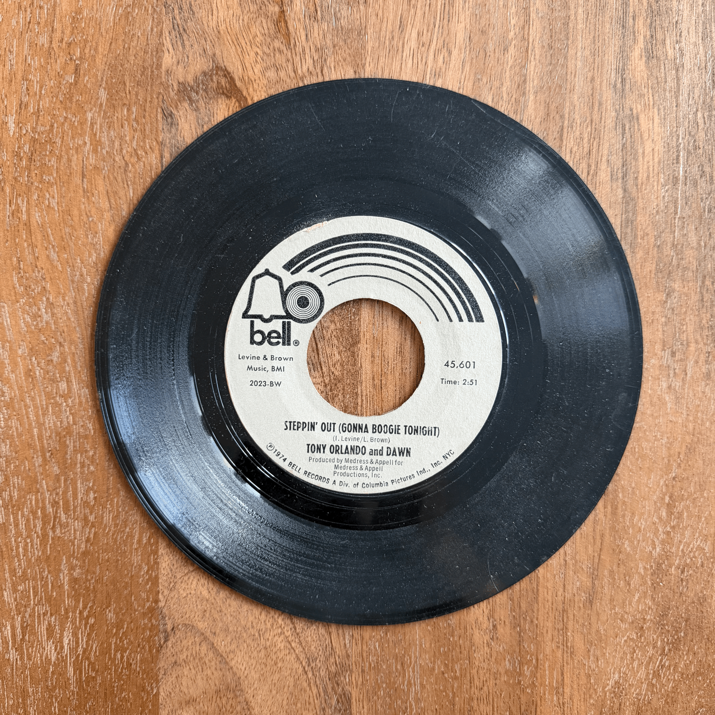 TONY ORLANDO AND DAWN - BELL RECORDS 7"