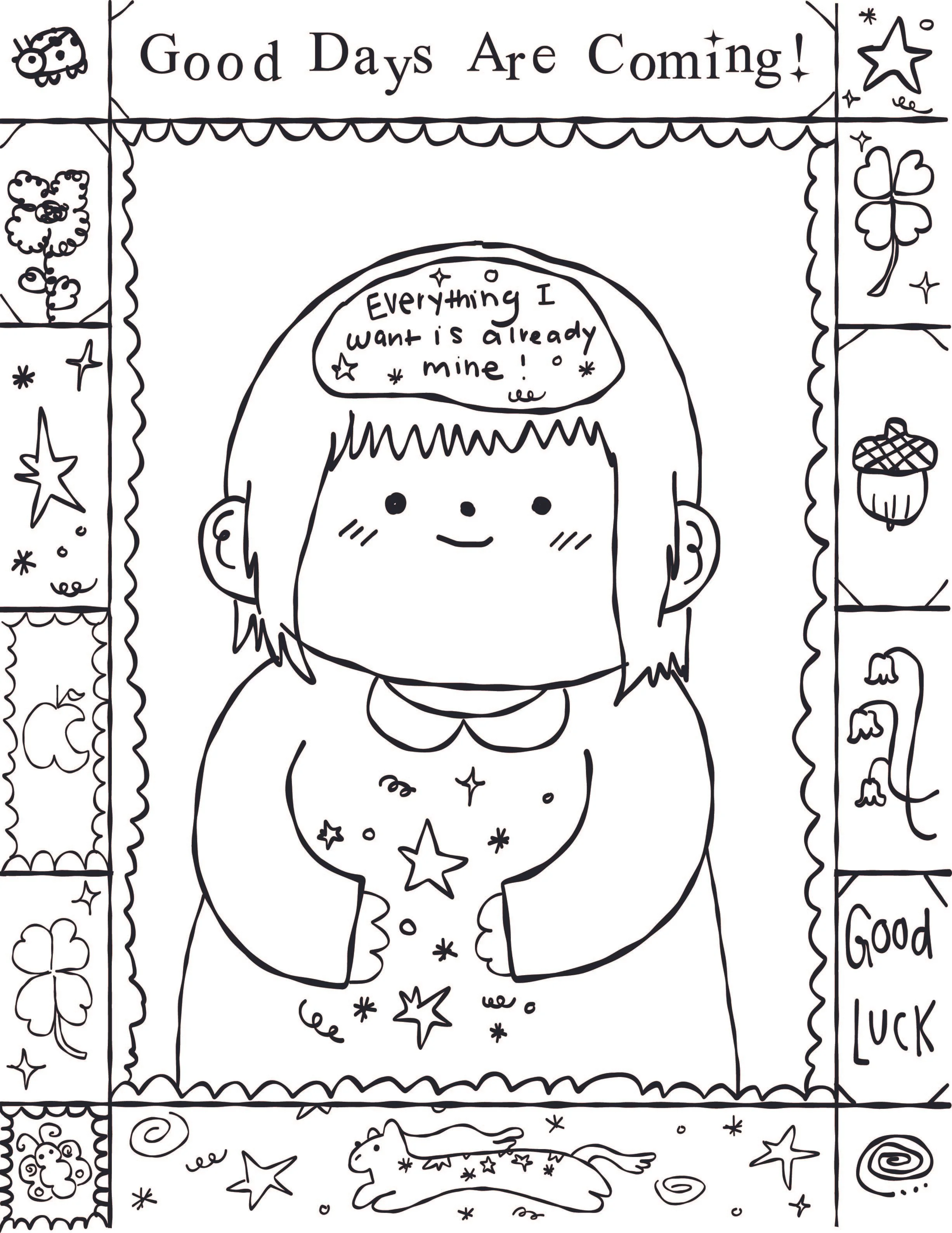 April Coloring Sheet Activity