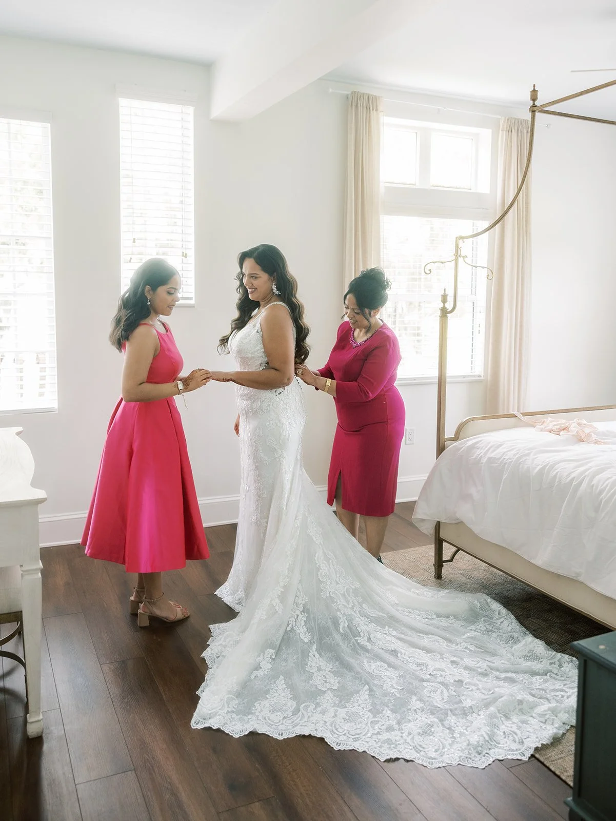 Family Dressing Moments at Bella Cosa Wedding