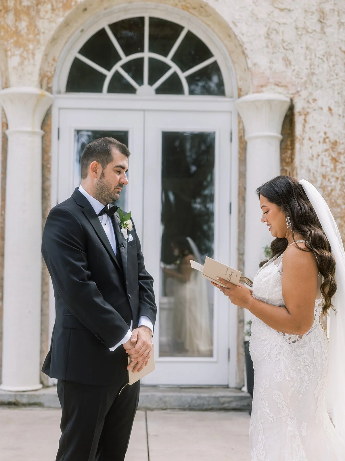 Private Vow Reading at Bella Cosa First Look