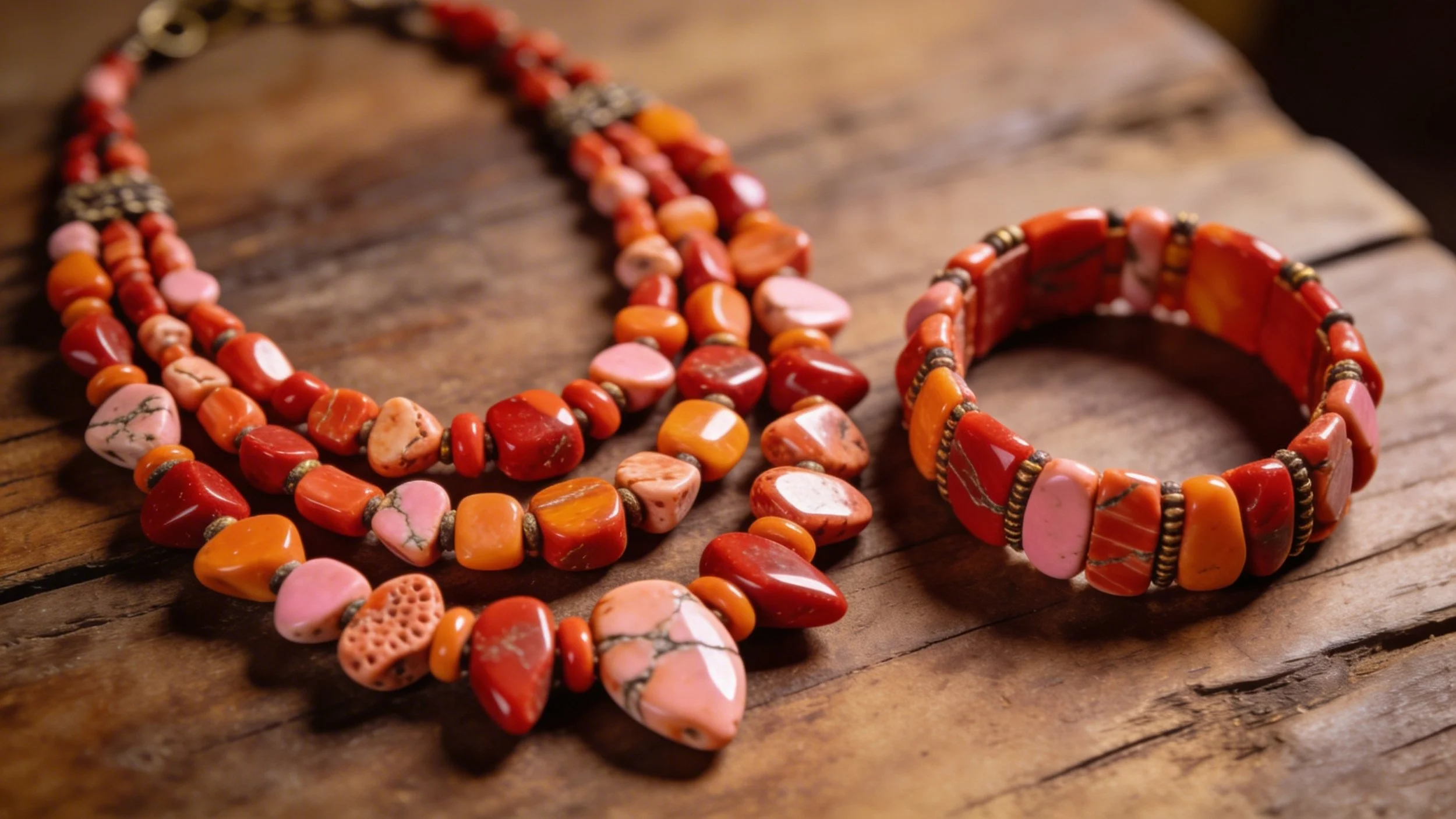 African Coral Beads  & Beaded Accessories