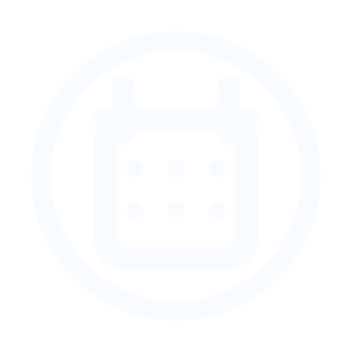 Icon of a calendar with a checkmark inside a circle.