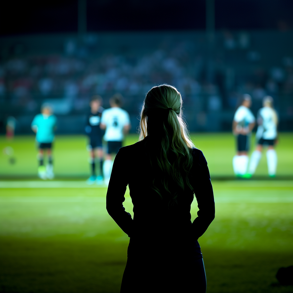 Dr. Annemieke Griffin observing a professional football training session as an embedded Mental Performance and Behavior specialist