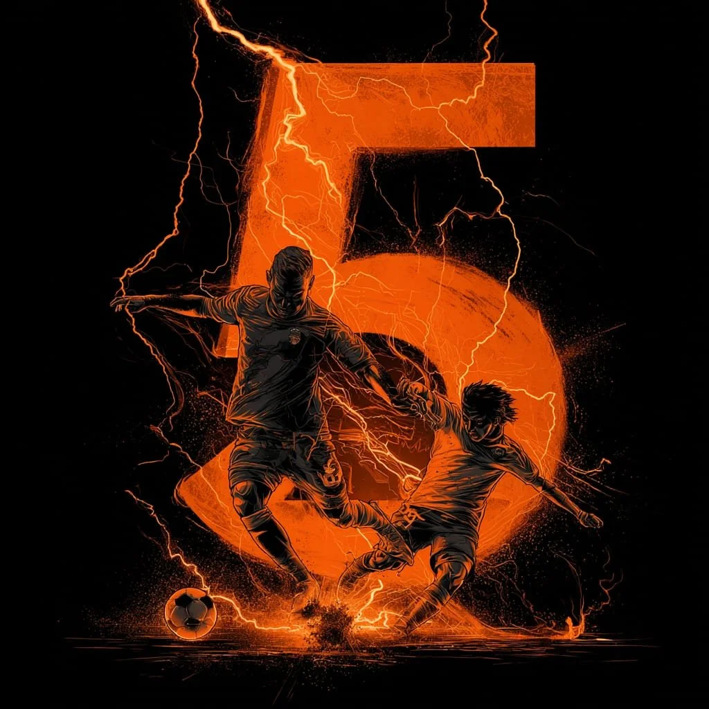 ProMatch5 program graphic for StatuMentis — a five-session match-integrated Mental Performance & Behavior program combining pre-match preparation, live match observation, and post-match debrief for elite footballers competing at the highest level.