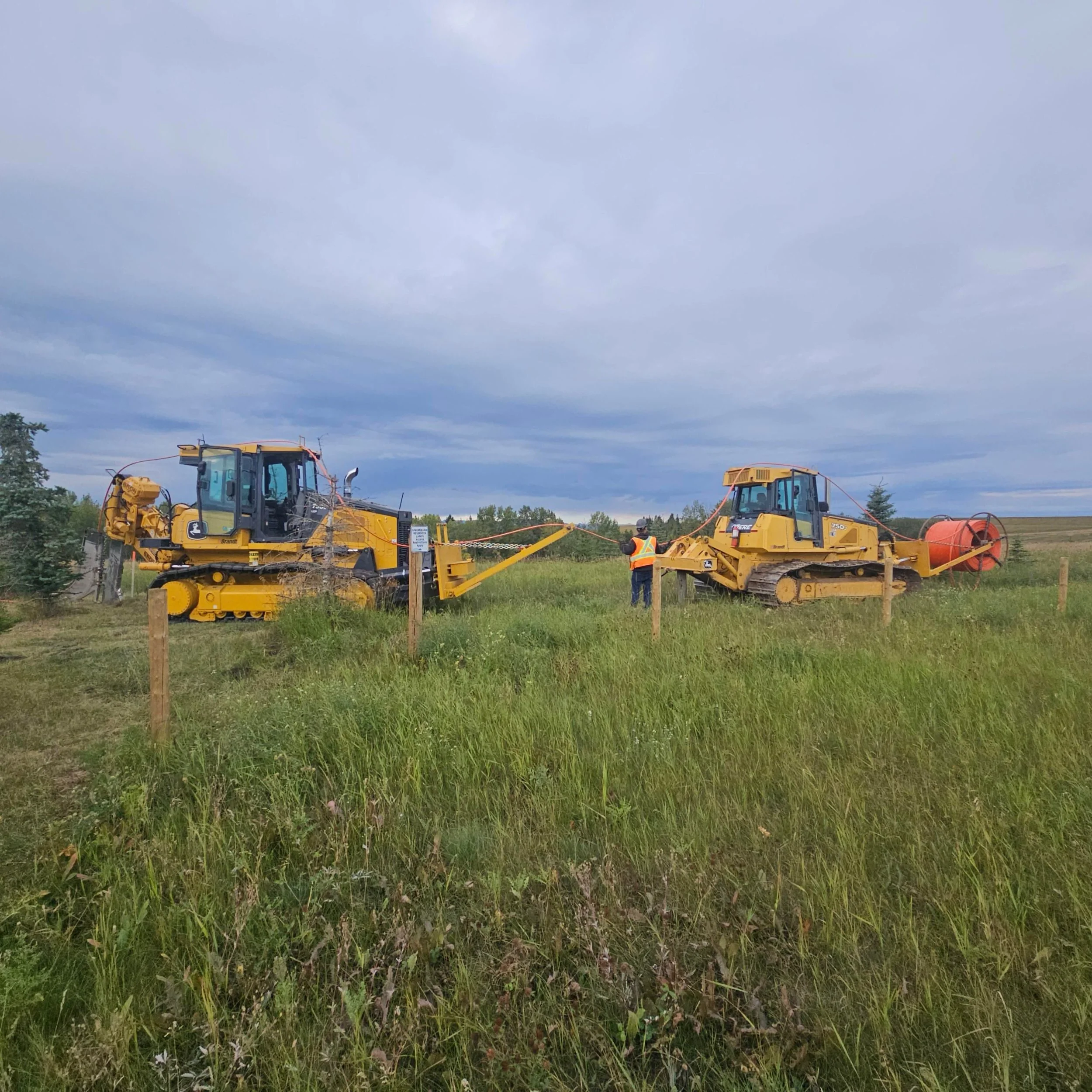 Who has installed utilities with a plow before ? #viral #trending #construction #calgary #yyc