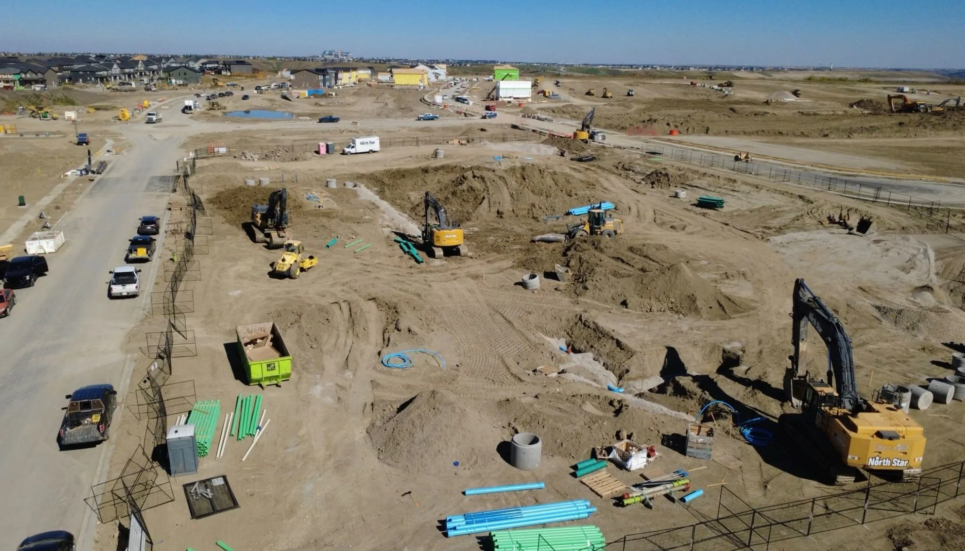 Laying pipe it&rsquo;s one of the many things we do! #viral #trending #construction #yyc #calgary