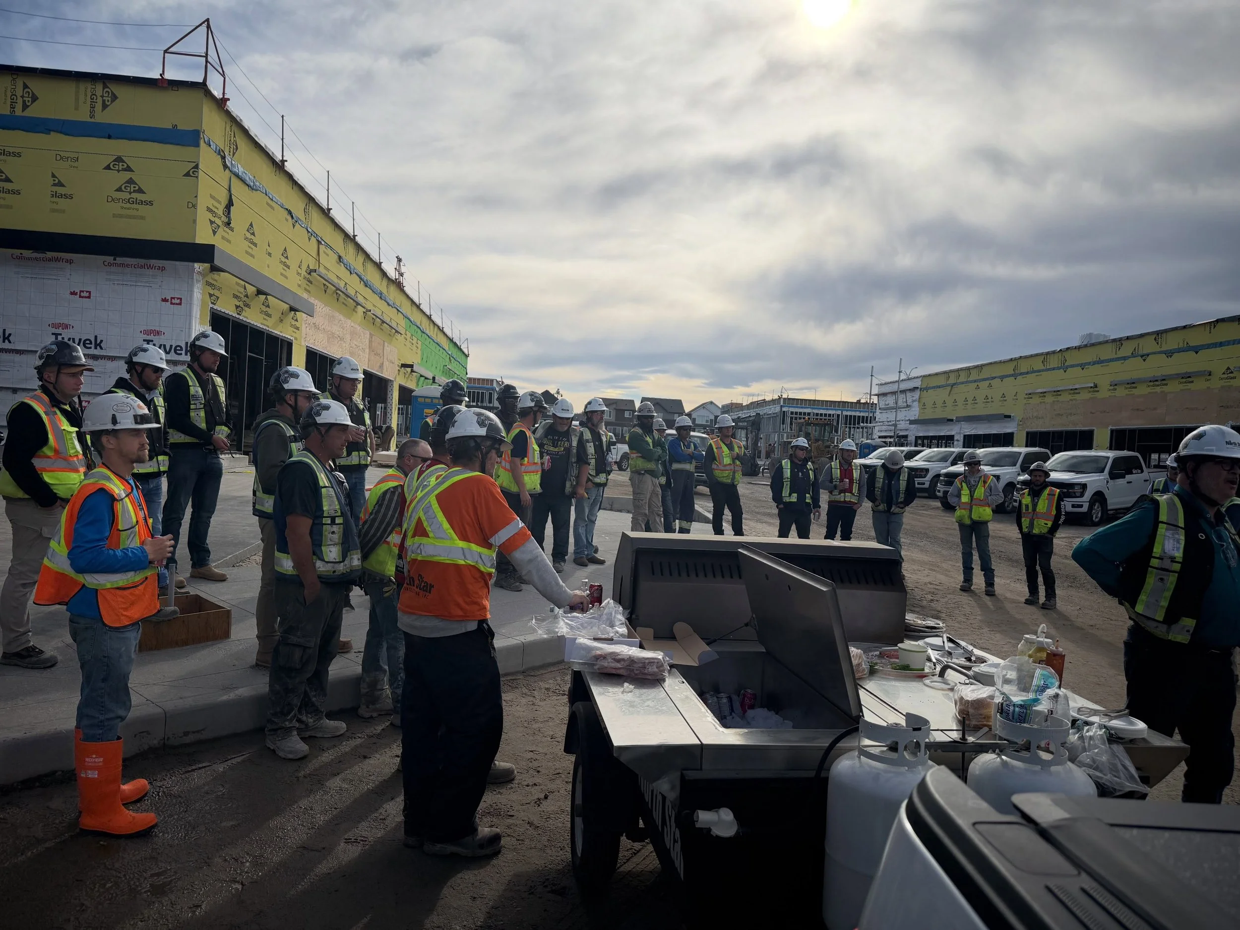 Weekly safety bbq is a big one today!! #viral #trending #construction #calgary #yyc