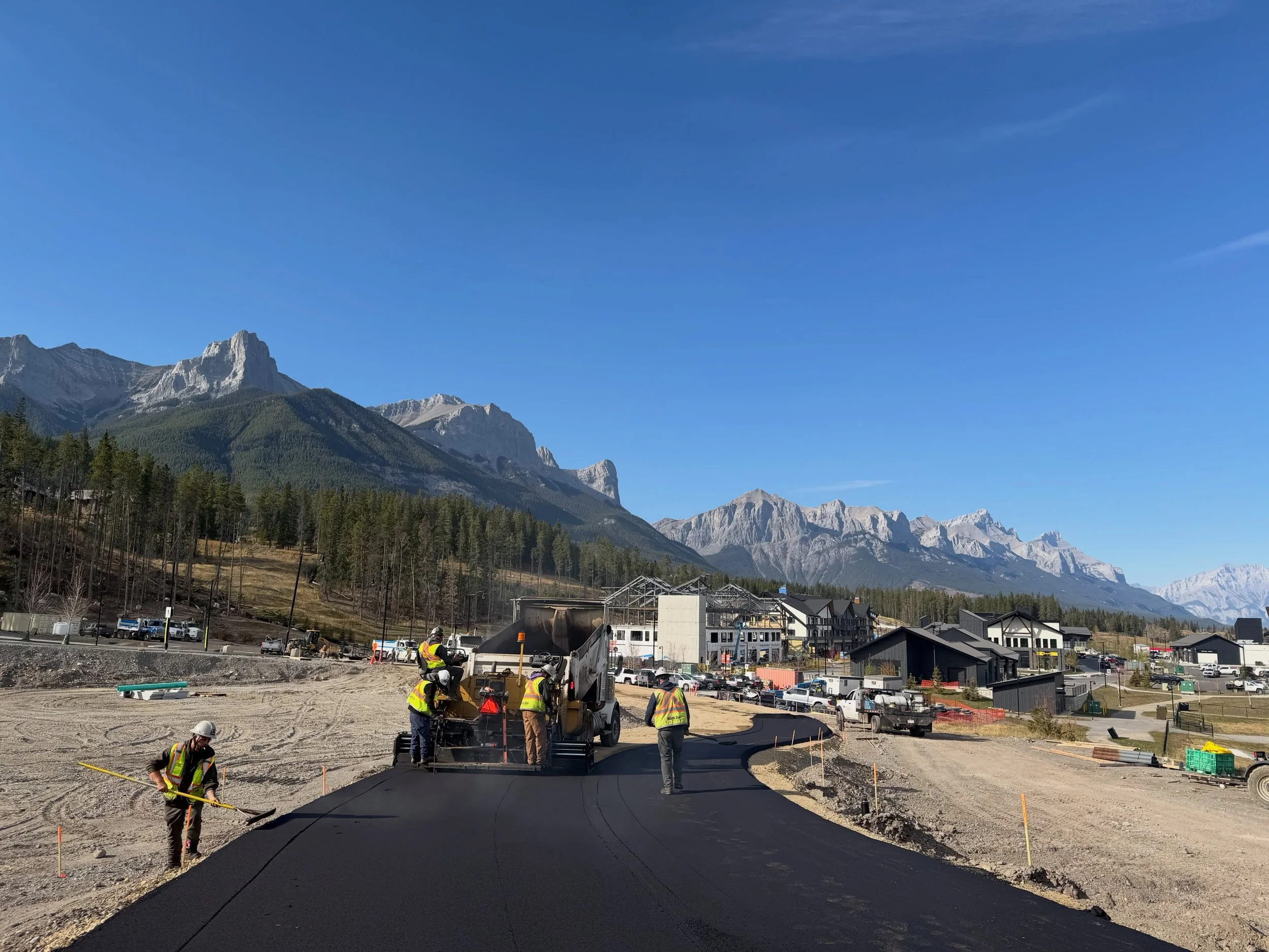 Stunning work by our paving team in Canmore today!! #viral #trending #paving #yyc #calgary