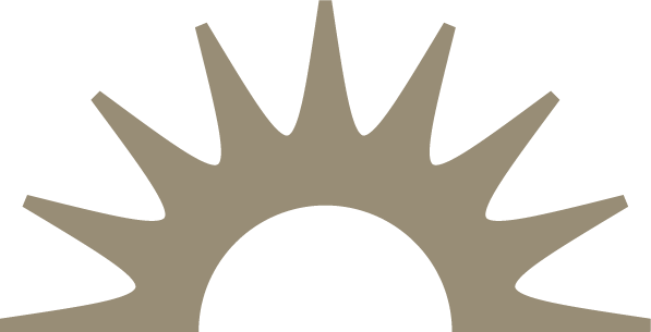 Partial image of a beige sunburst pattern with a circular center.