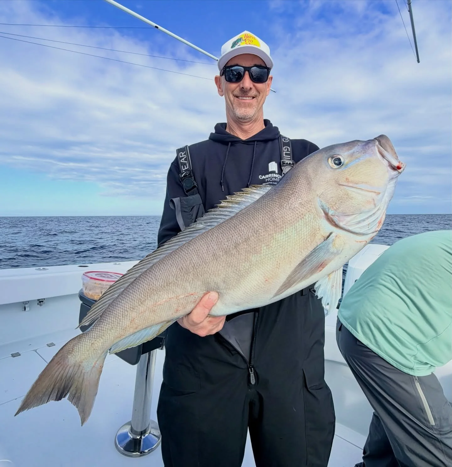 A stud BlueLine Tilefish. These fish are absolutely delicious and perfect box fillers. They often get overlooked because of their prettier relative, The Golden Tilefish. Look at the amazing job @mattsstockisland at the @perrykeywest did cooking our c