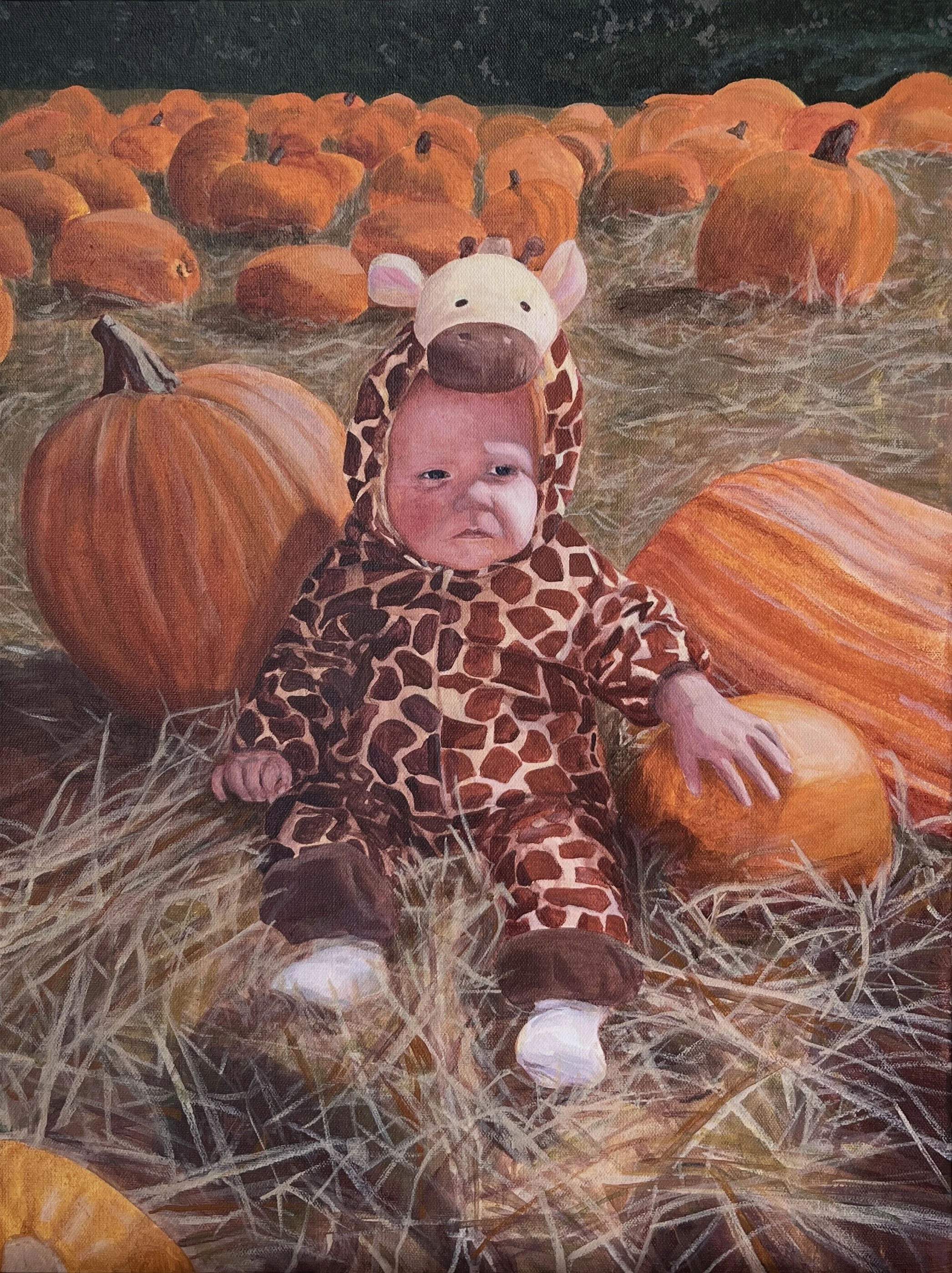 "Heavy Head, Heavy Heart"
acrylic on canvas
18'x24'