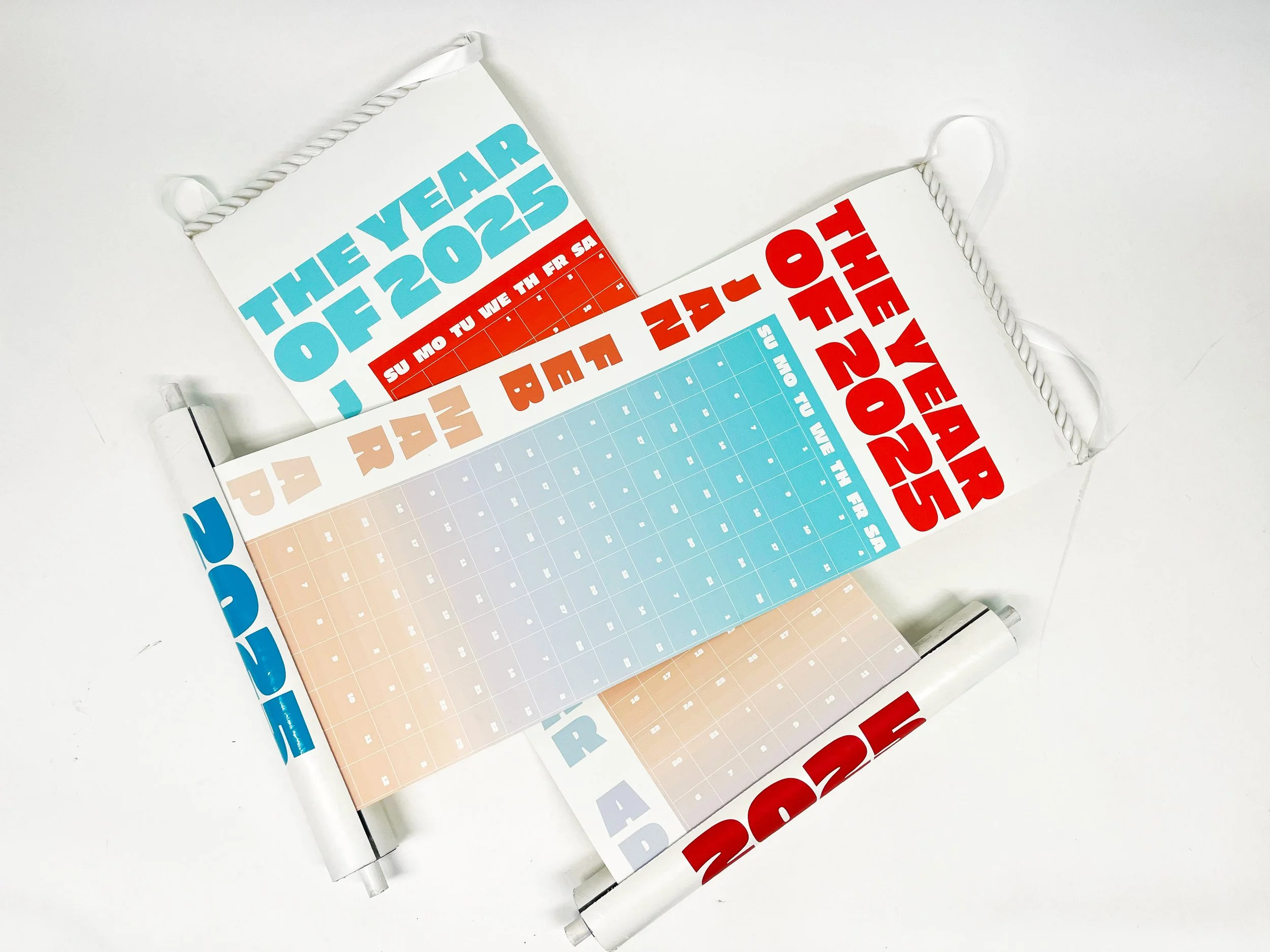 Northern and Southern Hemisphere Calendars (unrolled)