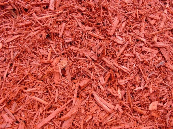 Red mulch for garden beds, landscaping, and property maintenance in Dutchess County NY
