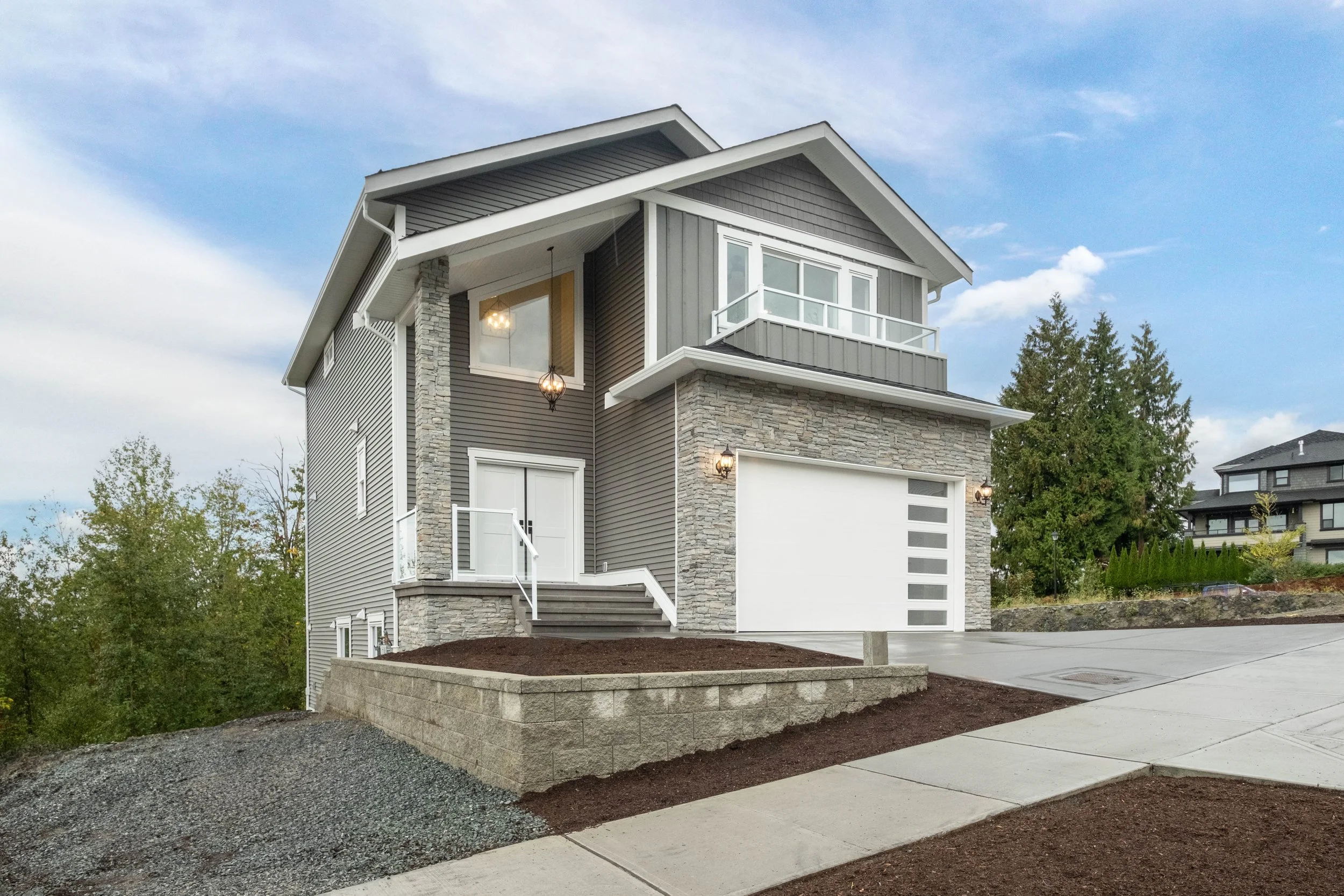 A completed custom home in Medicine Hat built by Limestone Developments