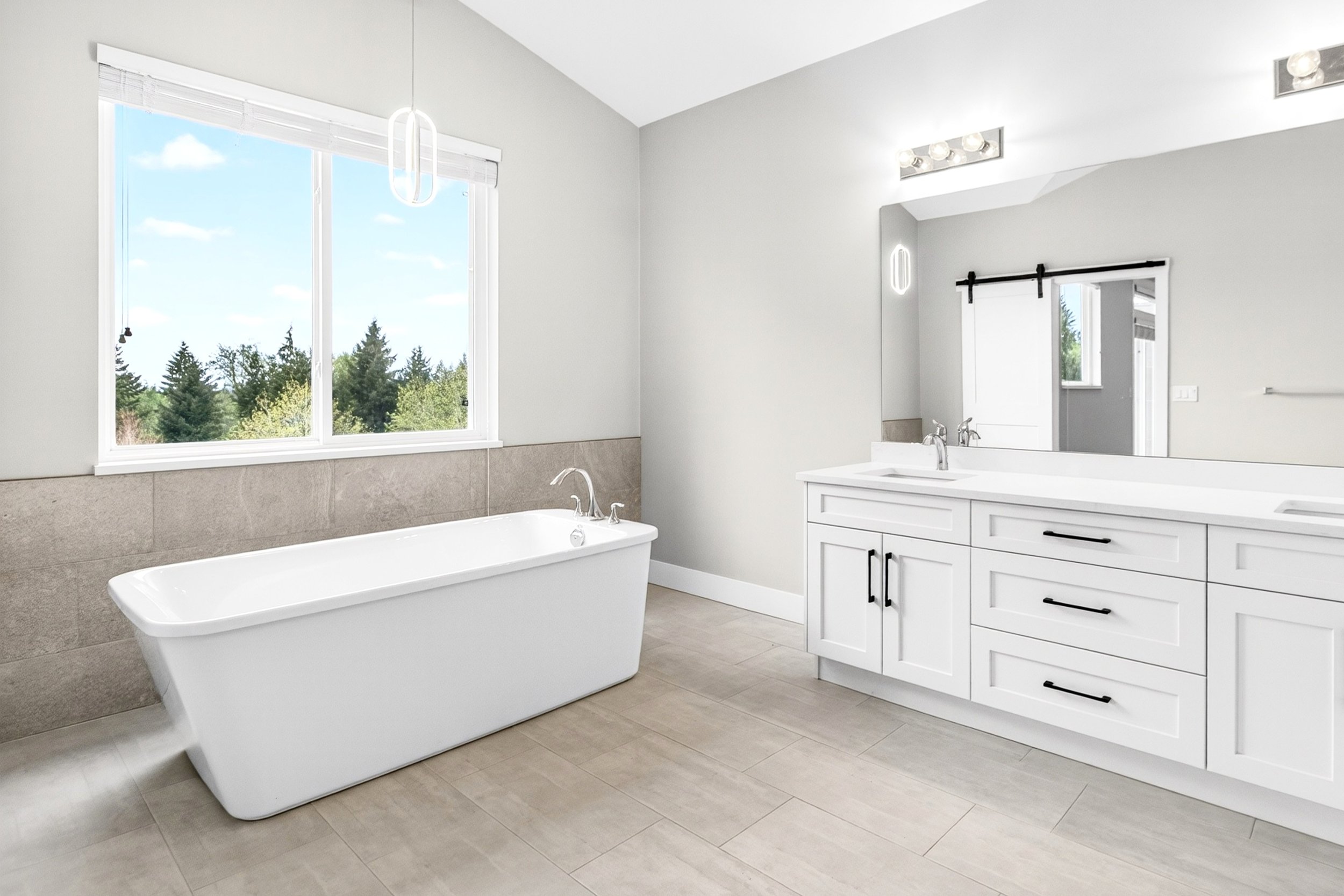 A custom bathroom renovation in Medicine Hat by Limestone Developments