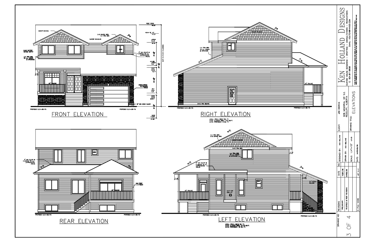 A design/drawing of a new home being built by Limestone Developments in Medicine Hat