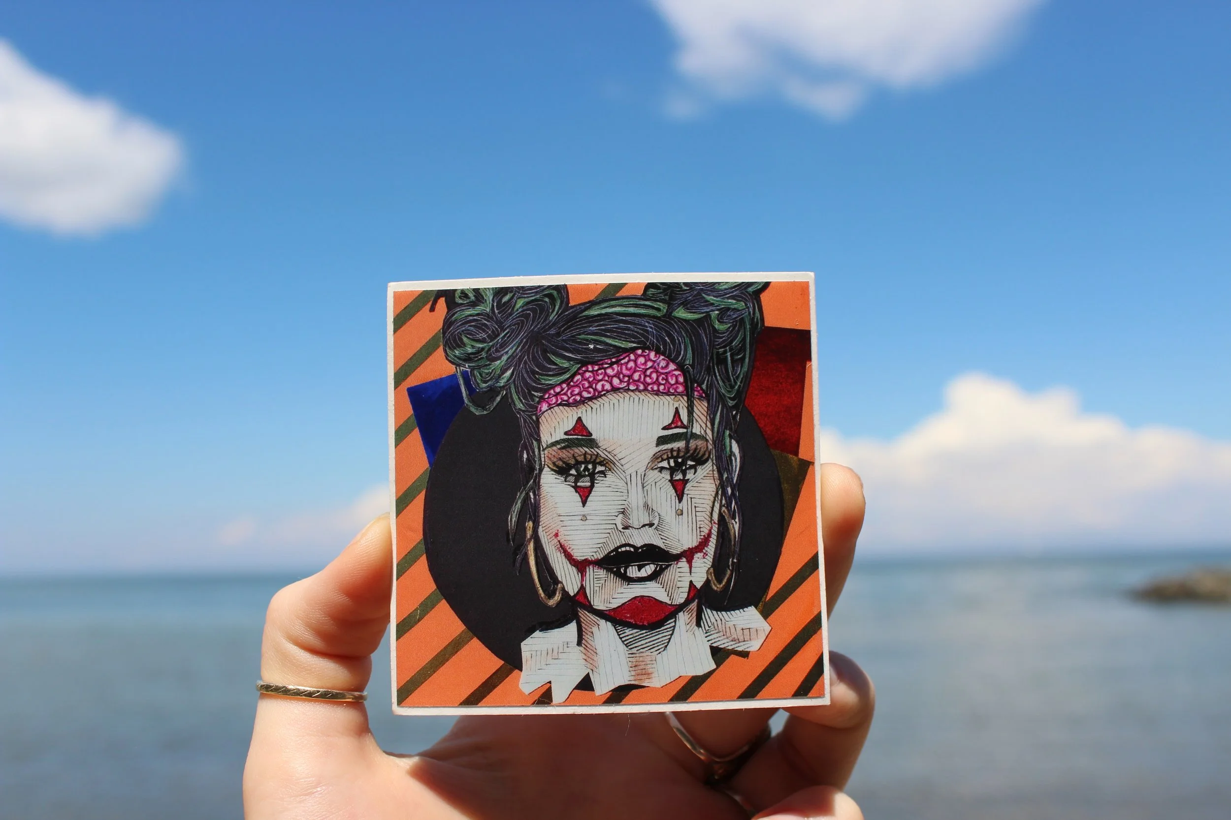 Zombie Clown Sticker