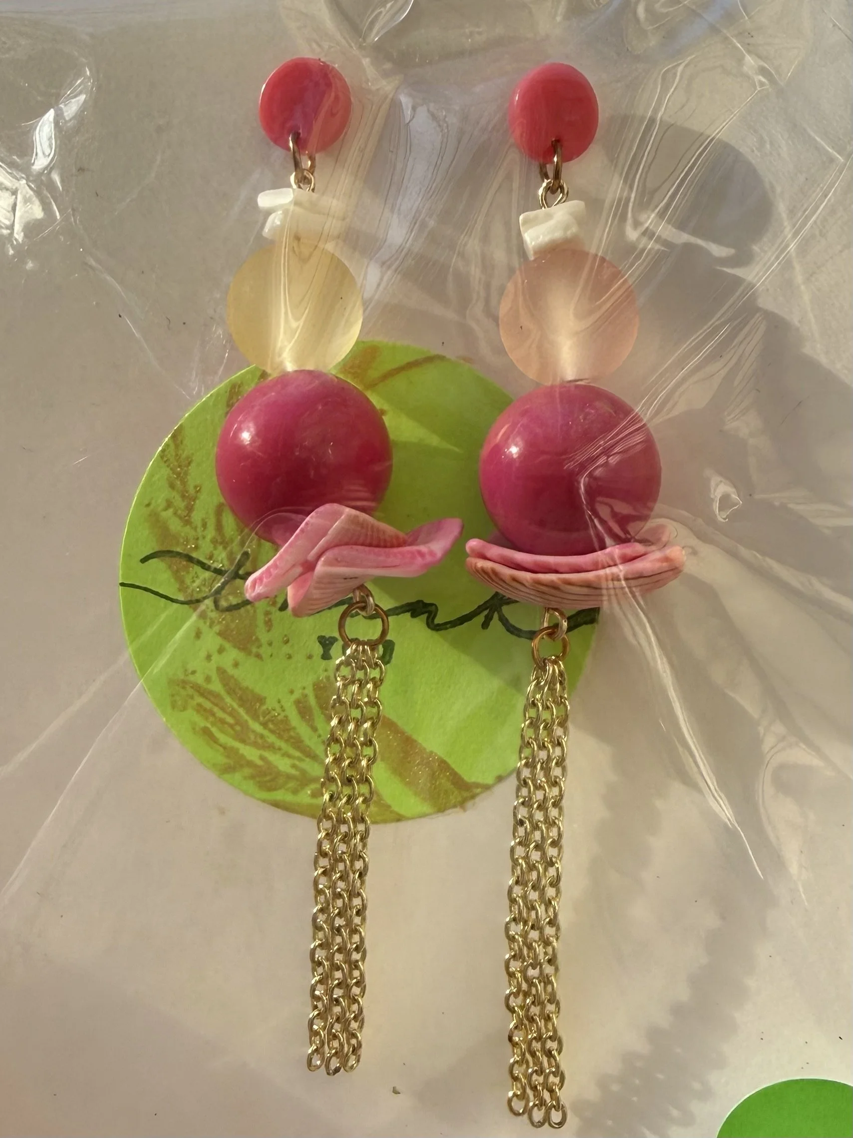 Dangling Pink Shells